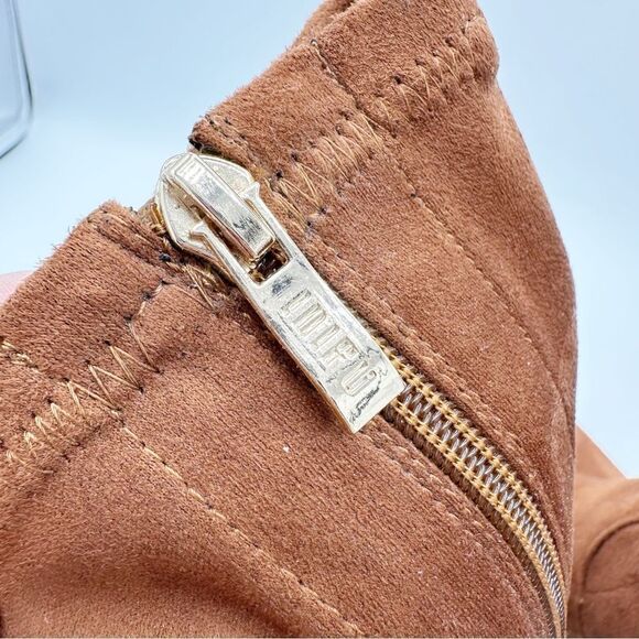 IDIFU Chestnut Brown Suede Side-zip Stiletto Ankle‎ Boot Sz 8 - Picture 9 of 12